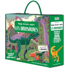 Coffret Puzzle Les Dinosaures - Voyage, Decouvre, Explore - Sassi