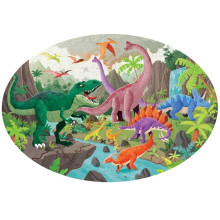 Coffret Puzzle Les Dinosaures - Voyage, Decouvre, Explore - Sassi