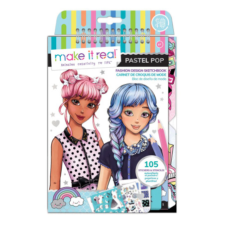 Carnet de Croquis de Mode, Pastel Pop - Make It Real