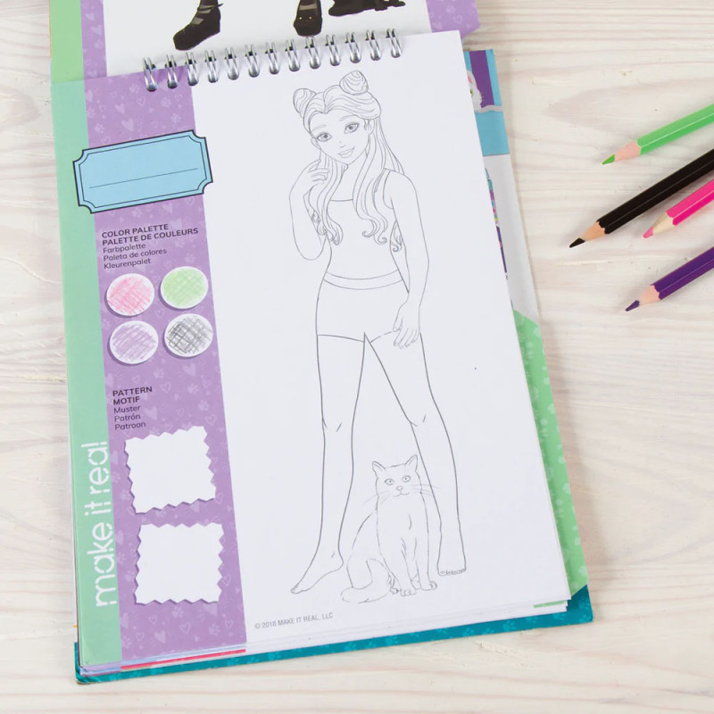 Carnet de Croquis de Mode, Châton Mignon - Make It Real