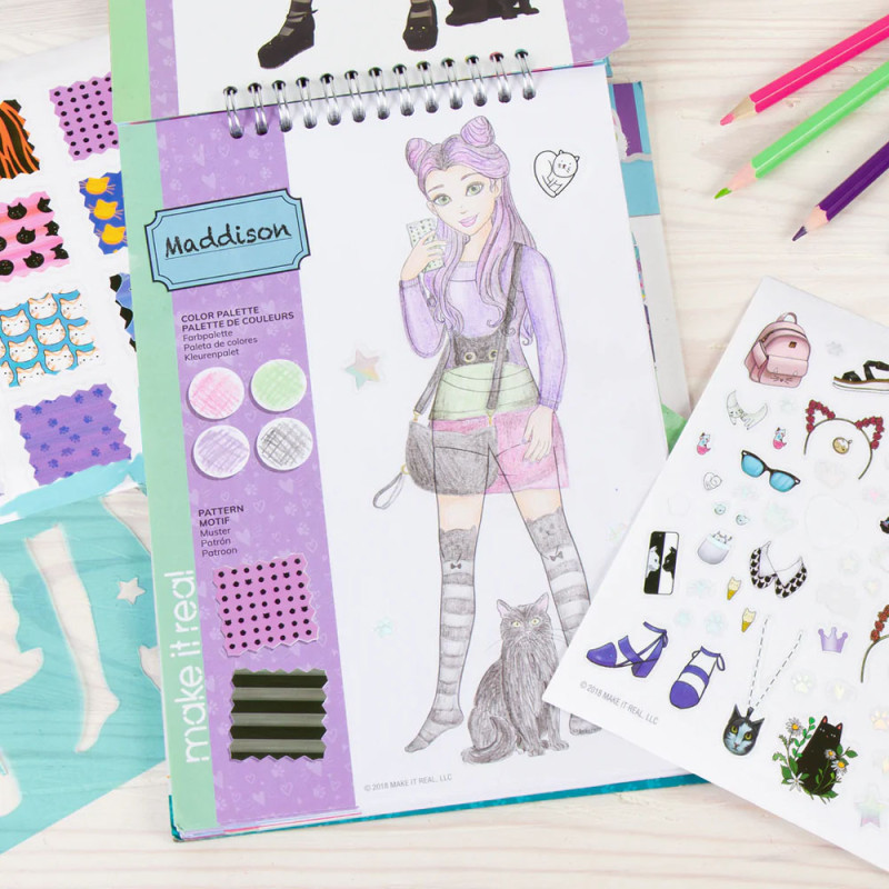 Carnet de Croquis de Mode: Châton Mignon - Make It Real