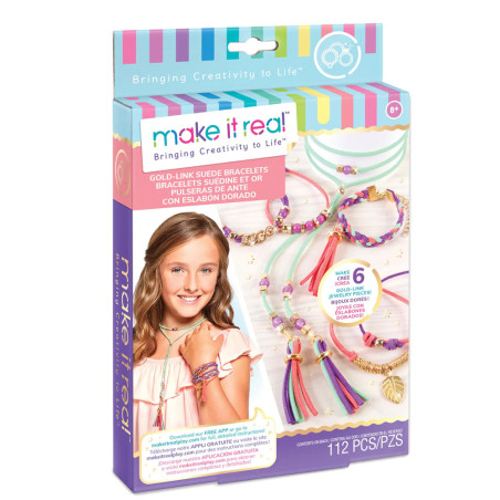 Bracelets en Daim à Maillons Dorés - Make It Real