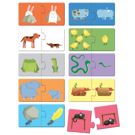 Coffret Puzzle 2 Les Contraires 20pcs - Sassi