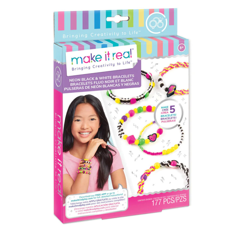 Bracelet Fluo Noir et Blanc - Make It Real