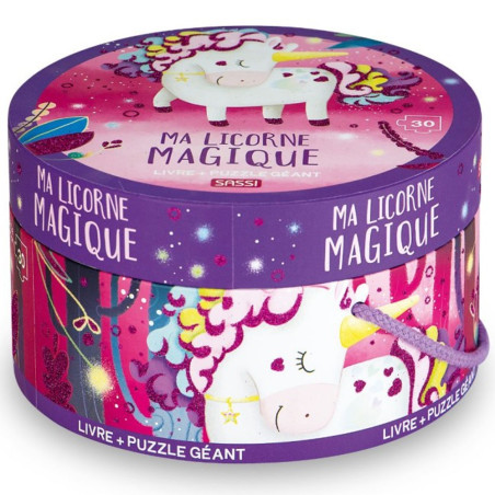 Coffret Puzzle Ma Licorne Magique 30pcs -Sassi