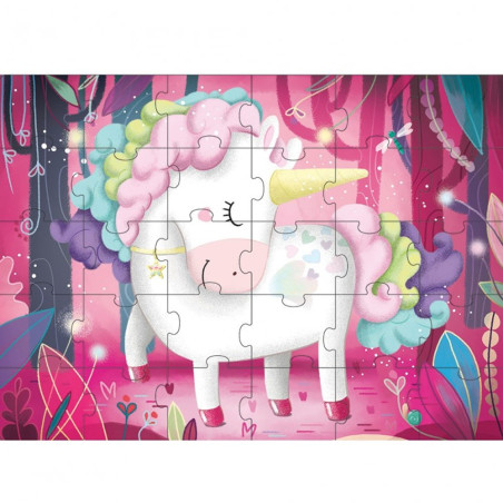Coffret Puzzle Ma Licorne Magique 30pcs -Sassi