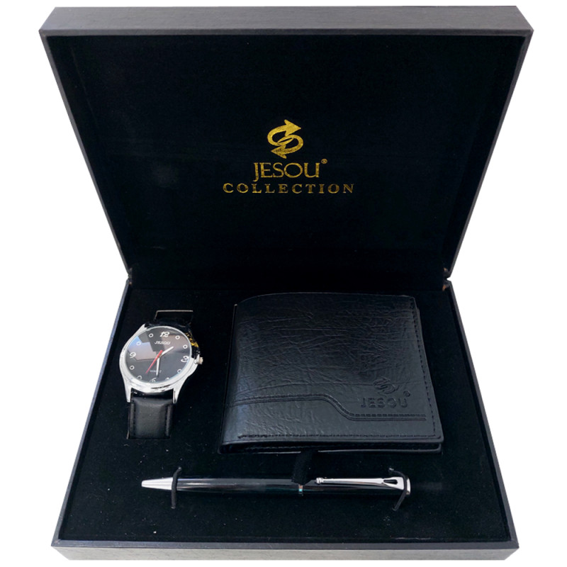 Jesou Collection Coffret Cadeau Homme - Montre + Ceinture + Biquet + Porte  Clé prix tunisie 