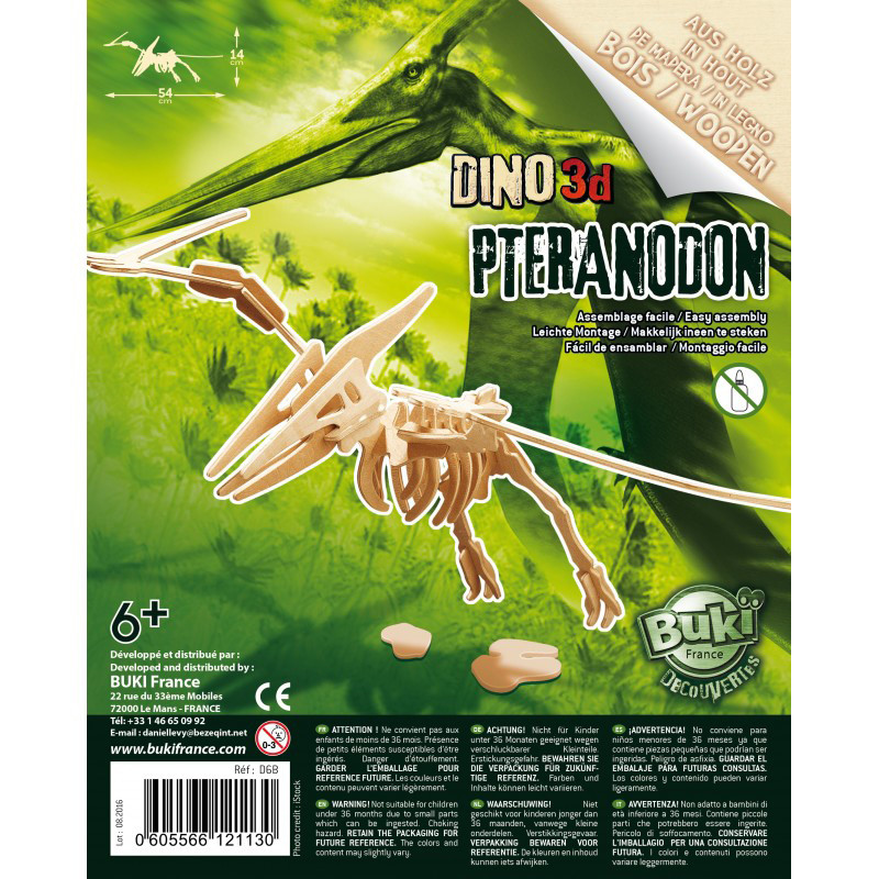 Dinosaure 3D à Assembler : Pteranodon - Buki