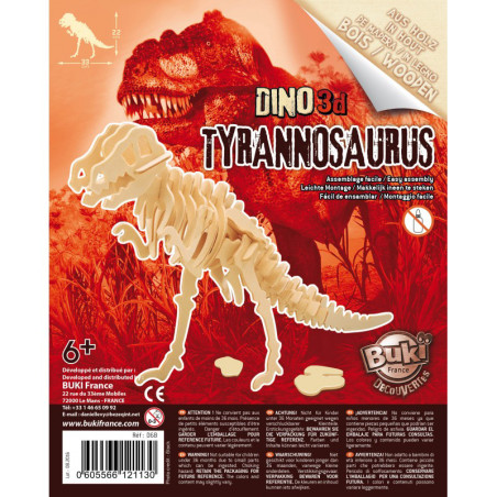 Dinosaure 3D à Assembler : Tyrannosaurus - Buki