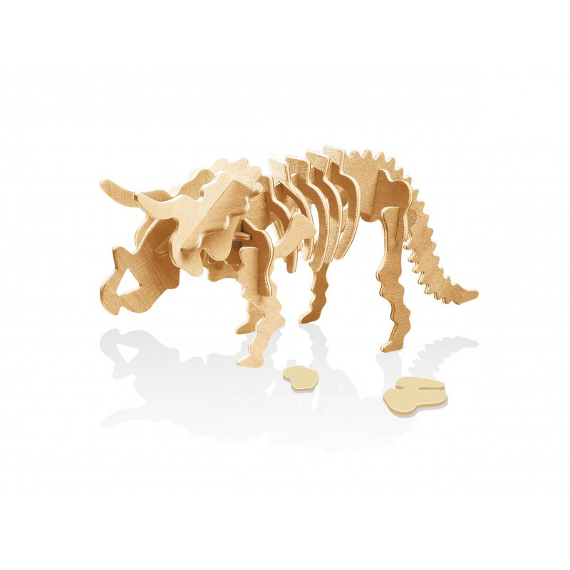 Dinosaure 3D à Assembler : Triceratops - Buki