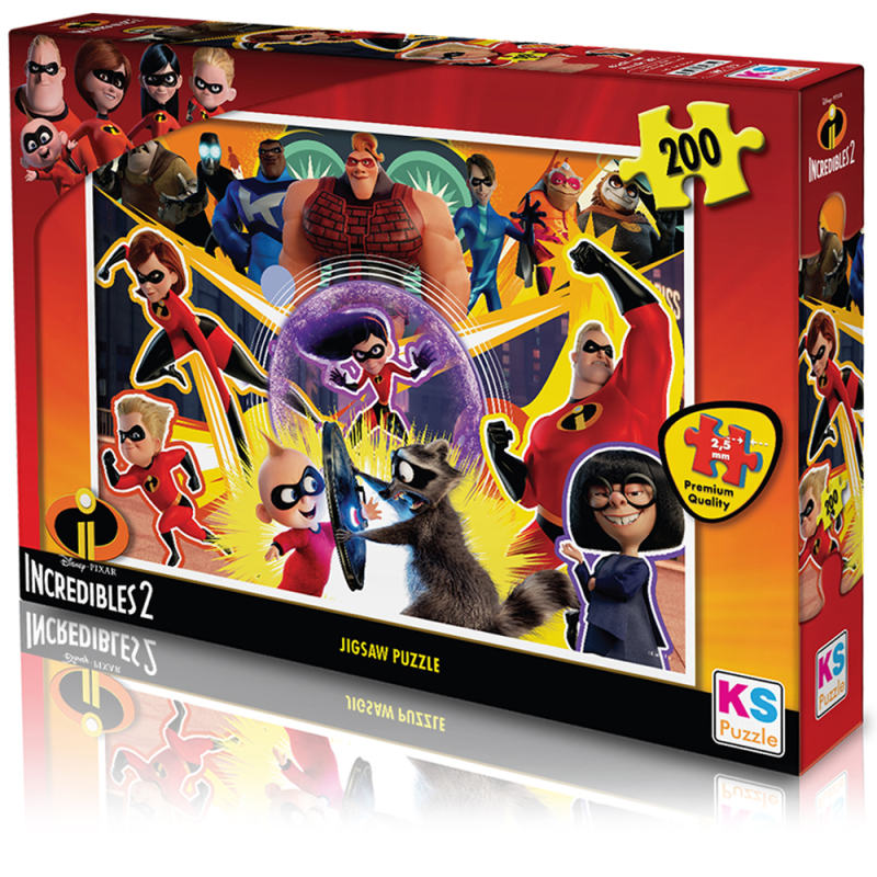 Puzzle Incredibles 2, Ks Puzzle 200pcs