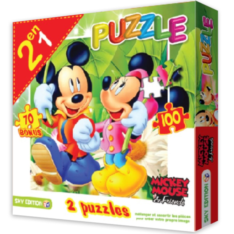 Puzzle 2en1 Mickey Mouse & Friends 170pcs - Sky Edition