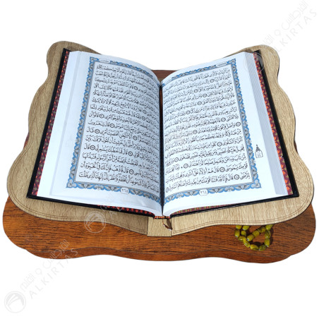 Coffret Coran En Bois GM -  حامل مصحف خشبي حجم كبير + مصحف + سبحة