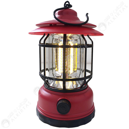 فانوس - Lanterne Décorative Portable Rétro, Rouge