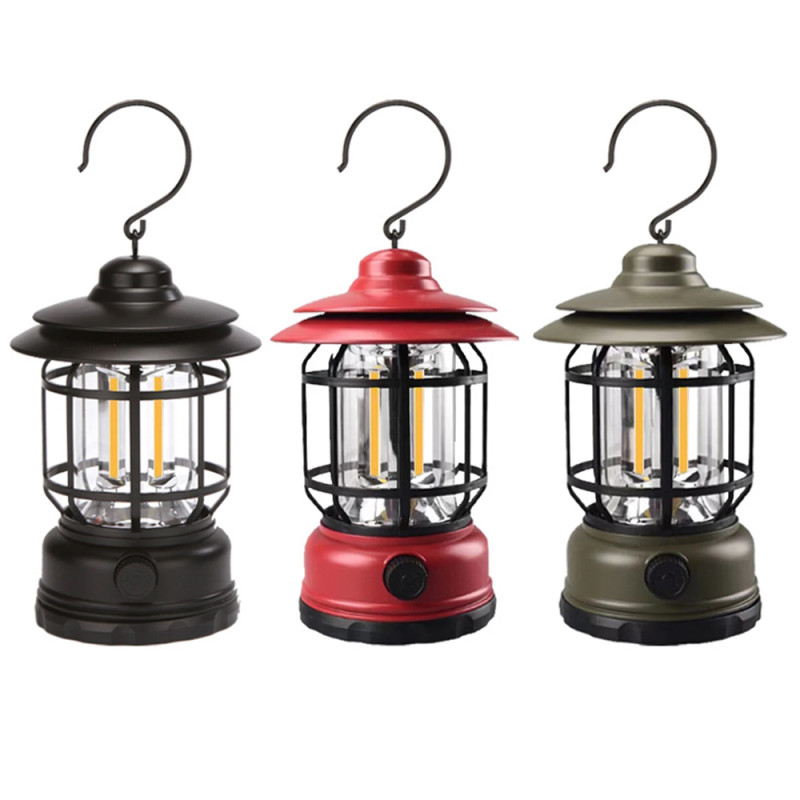 فانوس - Lanterne Décorative Portable Rétro, Noir
