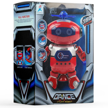 Dance Stunt Robot - Robot Rouge en Action Directe avec Mouvements360