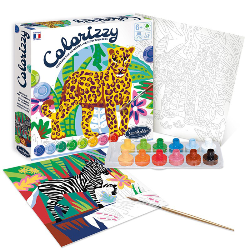 Colorizzy Peinture Par Numéros, Zèbre et Léopard - Sentosphère