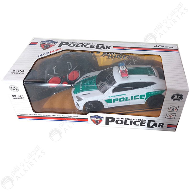 Voiture Police Télécommandées Avec Volant - 17 Cm