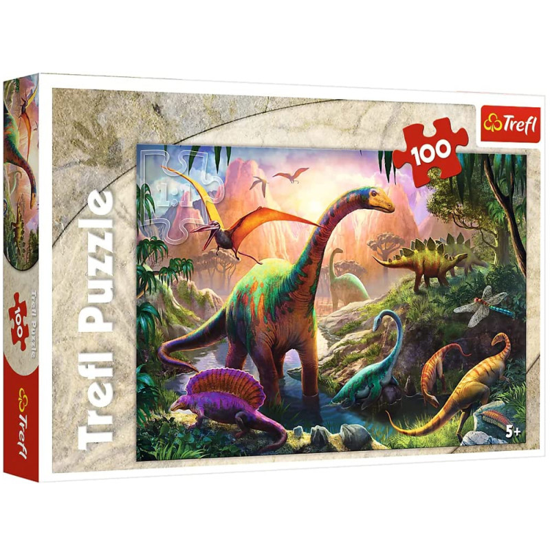 Puzzle 100 Pcs, Le Pays Des Dinosaures - Trefl