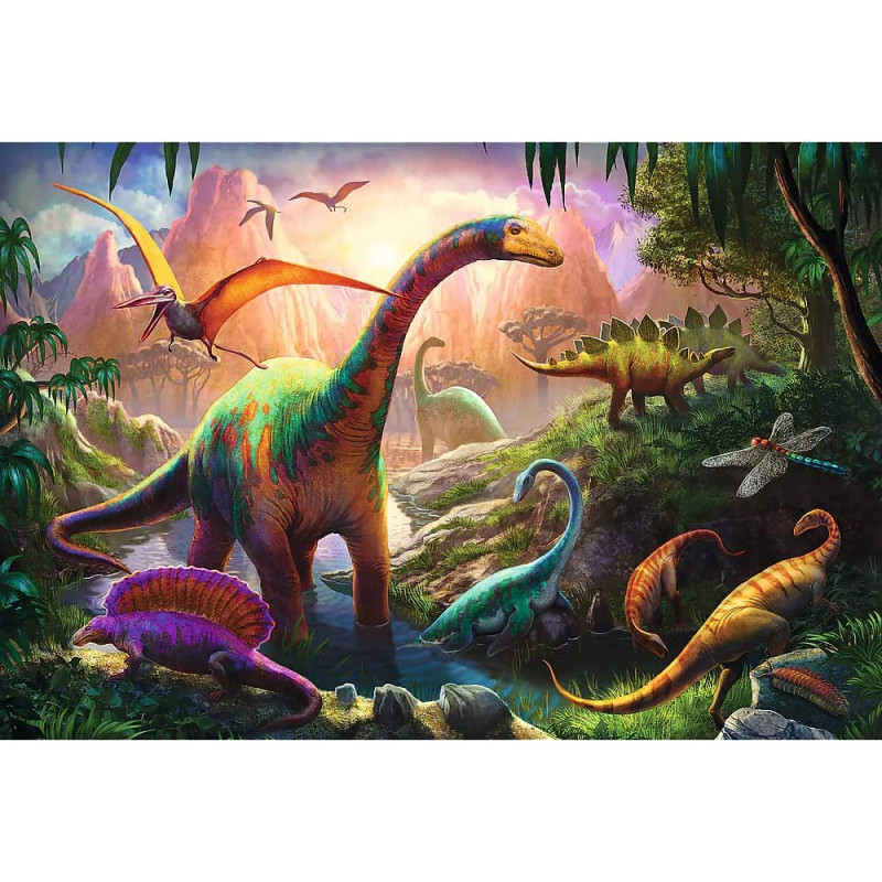 Puzzle 100 Pcs, Le Pays Des Dinosaures - Trefl thumbnail
