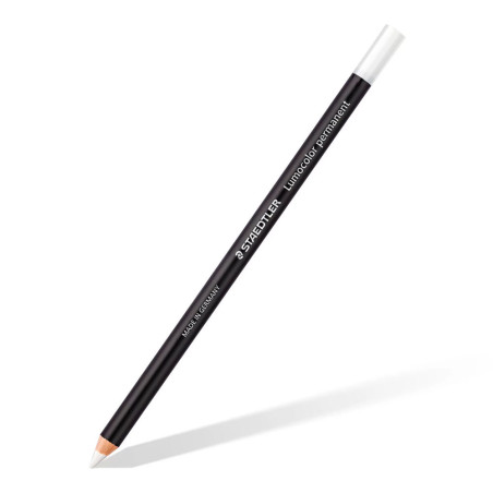 Crayon Marqueur à Sec Lumocolor Permanent, Blanc - Staedtler