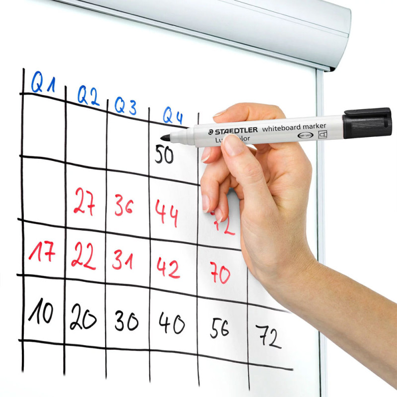Marqueur Pour Tableau Blanc - NOIR - Pointe Biseautée - STAEDTLER - Lumocolor® (351-9)