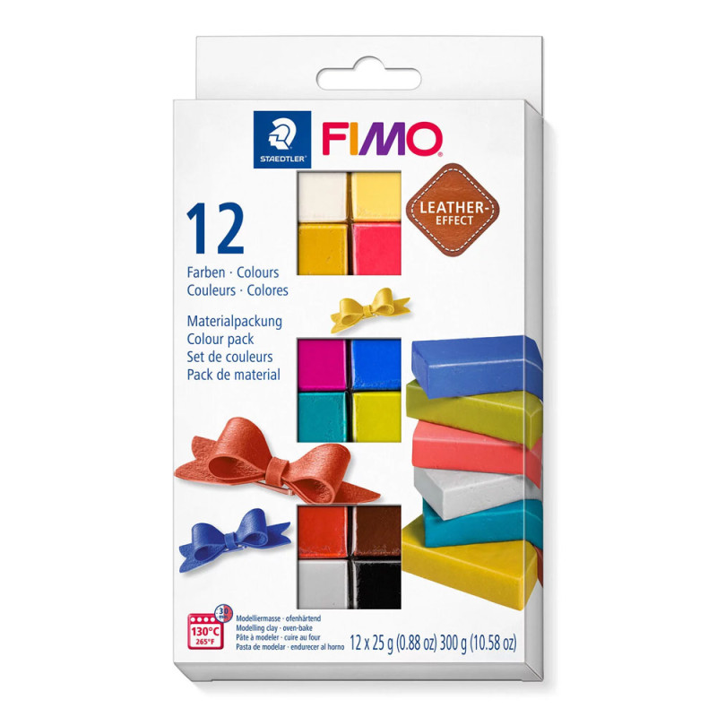 Argile De Modelage à Cuire Au Four - STAEDTLER - FIMO® Pack De Couleurs Effet Cuir 8013 C