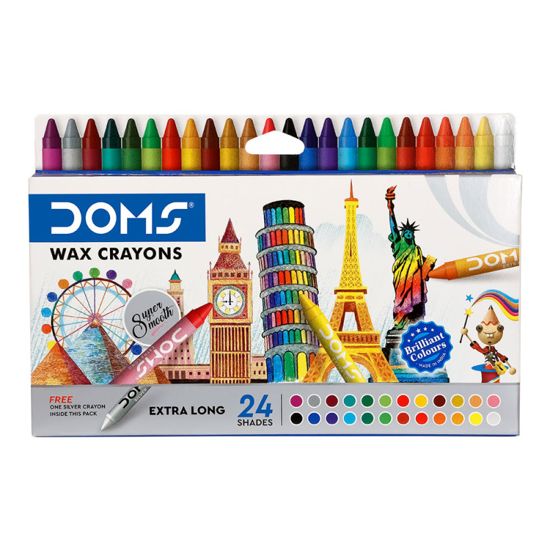 Set de 24 Crayons de Cire Extra Longue - Doms