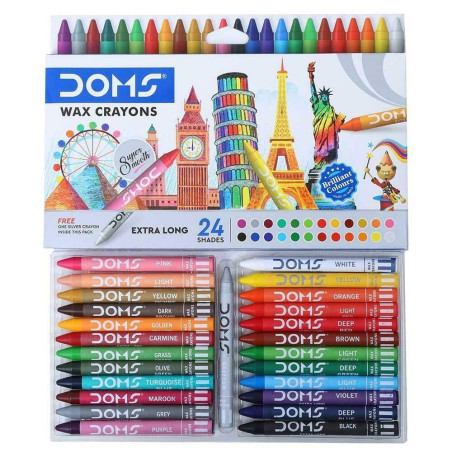 Set de 24 Crayons de Cire Extra Longue - Doms