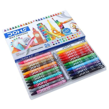 Set de 24 Crayons de Cire Extra Longue - Doms