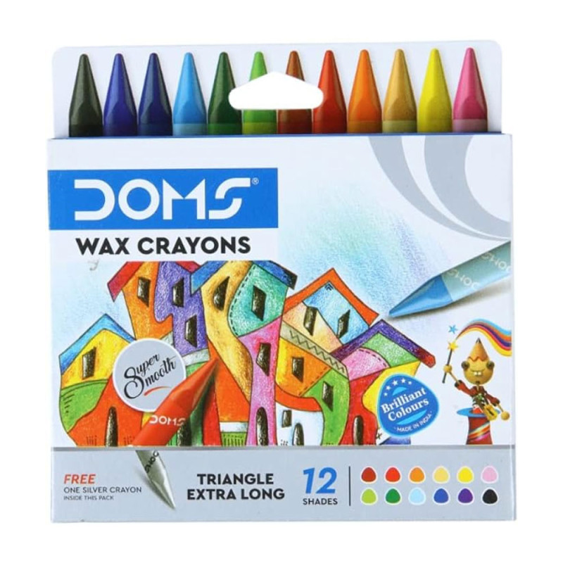 Crayon en Cire Extra Longue 12+1- DOMS