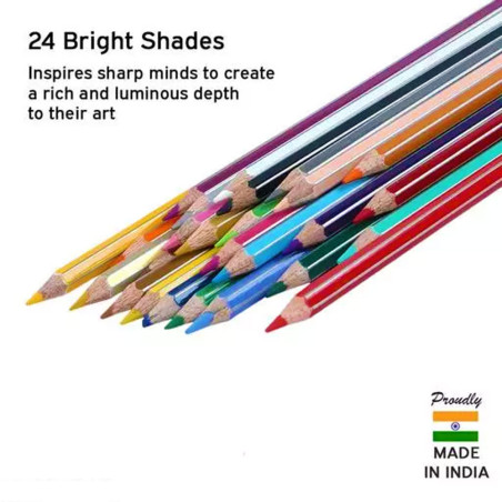 12 Crayons de Couleur Boite Métallique - Doms