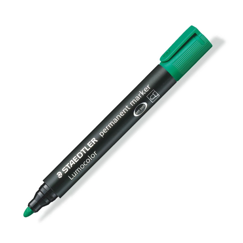 Marqueur Permanent Lumocolor Pointe Ogive, Vert - Staedtler