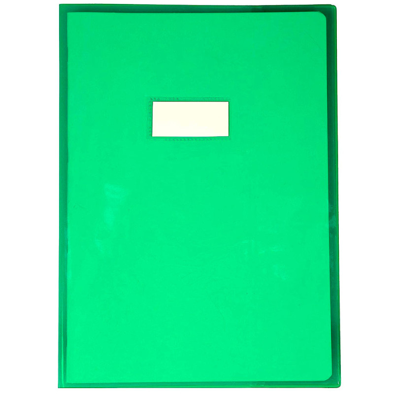 Protège-Cahier en Pvc Glossy, Vert - Office Plast