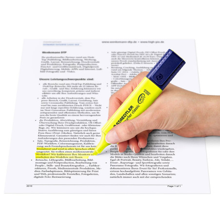 Marquer Fluo - Jaune - STAEDTLER - Textsurfer® Classic 364