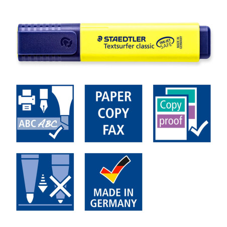 Marquer Fluo - Jaune - STAEDTLER - Textsurfer® Classic 364
