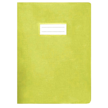 Protège-Cahier en Pvc Lino A4, Jaune - Office Plast