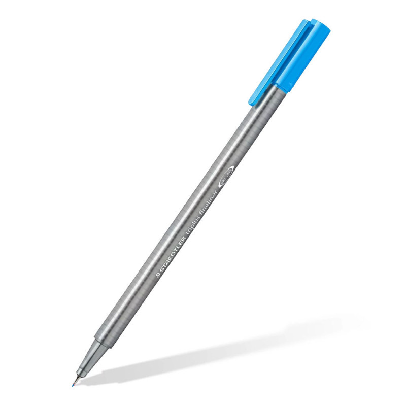 Stylo Feutre - Bleu Pâle - Pointe Fine 0.3 mm - Triangulaire - STAEDTLER -  TRIPLUS® FINELINER 334
