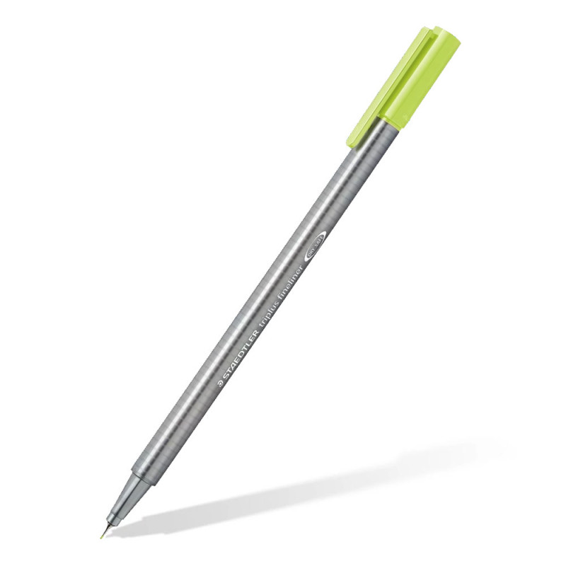 Stylo Feutre - Vert Citron - Pointe Fine 0.3 mm - Triangulaire - STAEDTLER - TRIPLUS® FINELINER 334