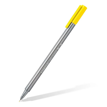 Stylo Feutre - Jaune - Pointe Fine 0.3 mm - Triangulaire - STAEDTLER - TRIPLUS® FINELINER 334