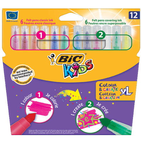 Set De 12 Couleur Création xl - Bic Kids