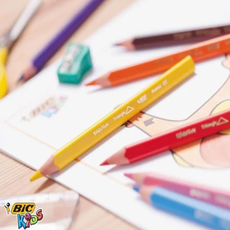 Set De 12 Crayons Triangulaire Evolution - Bic Kids