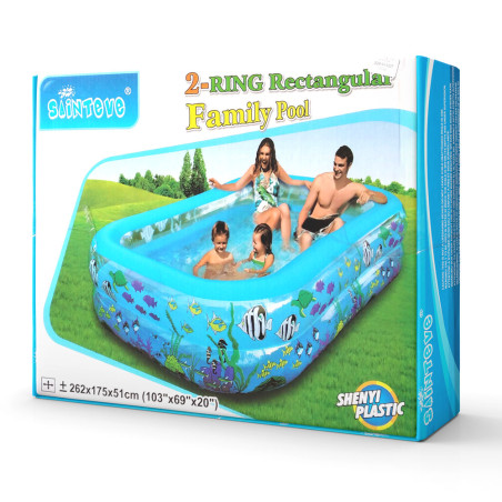 Piscine Familiale Rectangulaire à 2 Anneaux - Sainteve - SY-A0970