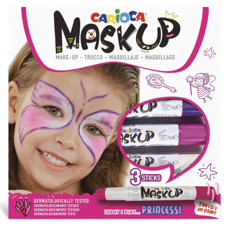 Peinture Pour Le Visage Mask Up Princess, 3 pcs - Carioca