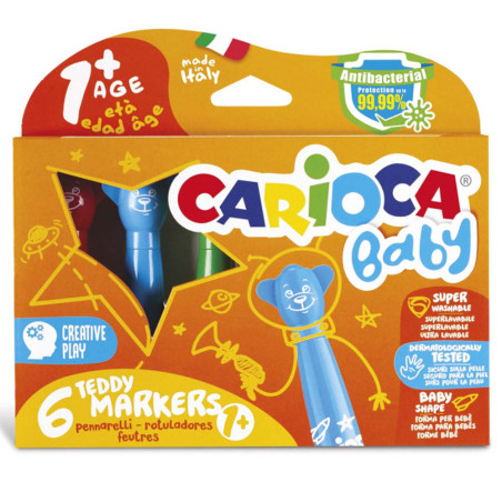 Set De 6 Feutres Teddy 1+ - Carioca