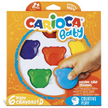 Set De 6 Crayons 1+ Baby Teddy - Carioca
