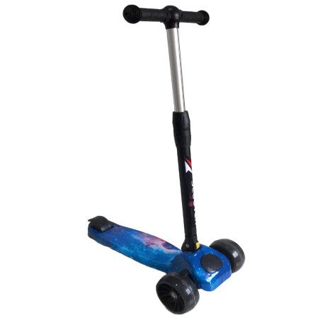 Trottinette MIRAL Bleu Design Musicale avec 3 Roues Lumineuses - Réf.YTP818