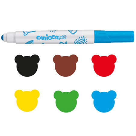 Set De 6 Feutres 2+ - Carioca Baby