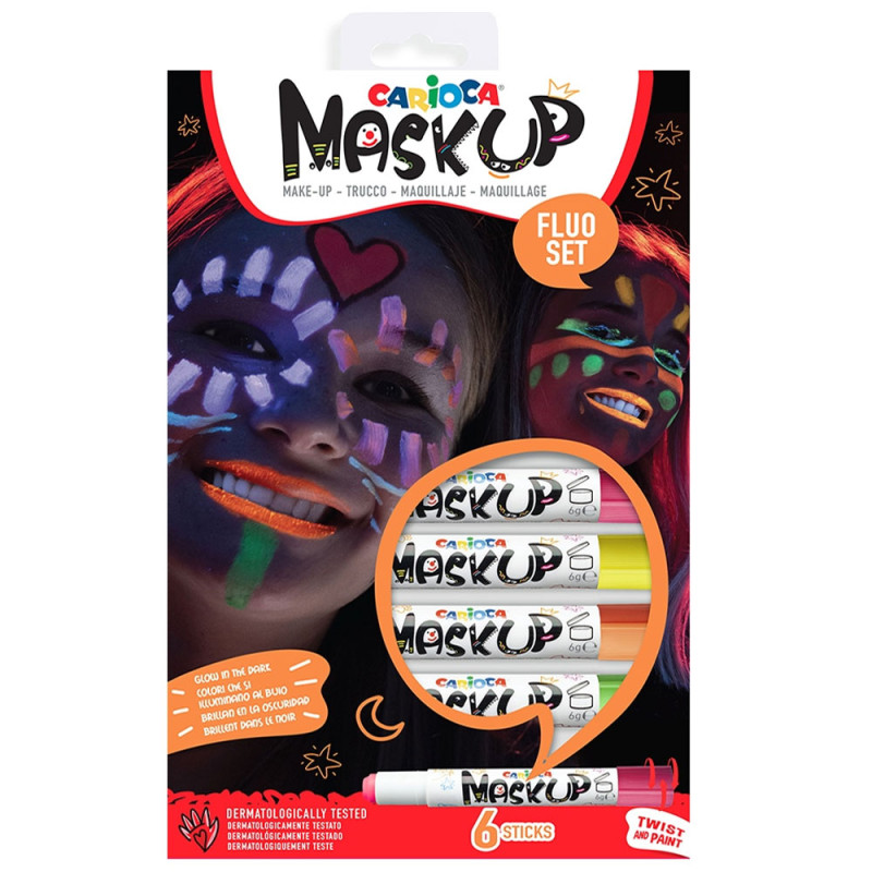 Set De 6 Bâtons De Maquillage Mask Up Neon - Carioca