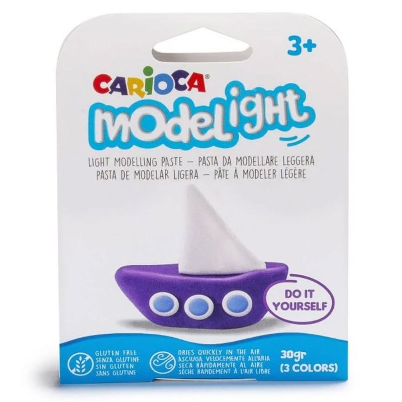 Pâte à Modeler Modelight Transport 3 Couleurs - Carioca